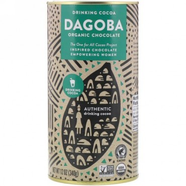 Dagoba Organic Chocolate, Authentic Drinking Cocoa, 12 oz (340 g) (Discontinued Item)