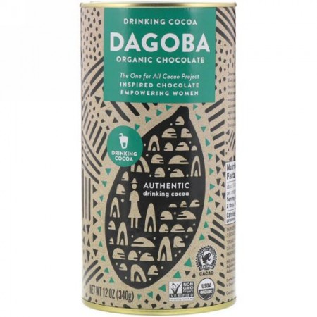 Dagoba Organic Chocolate, Authentic Drinking Cocoa, 12 oz (340 g) (Discontinued Item)