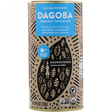 Dagoba Organic Chocolate, ココアパウダー、甘味無し、8オンス (226 g) (Discontinued Item)