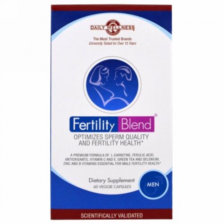 Daily Wellness Company, Fertility Blend（ファーティリティブレンド）、男性用、ベジカプセル60粒
