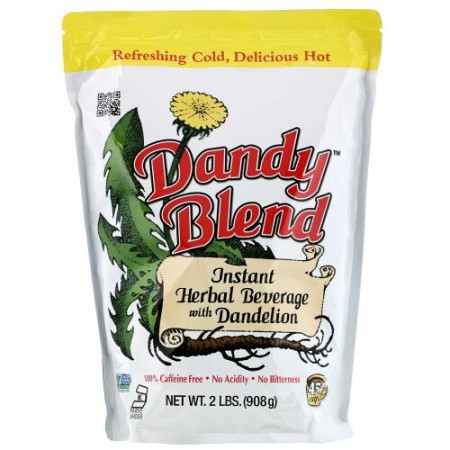 Dandy Blend, タンポポ入りインスタントハーブドリンク, カフェインフリー, 2 ポンド (908 g)
