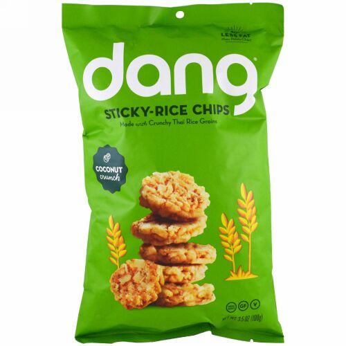 Dang, スティッキーライスチップ、ココナッツ、3.5 oz (100 g) (Discontinued Item)