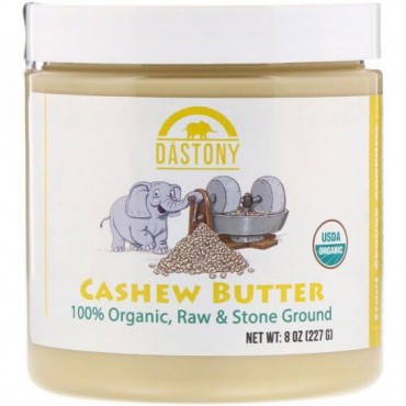 Dastony, 100%オーガニック、カシューバター、8 oz (227 g) (Discontinued Item)