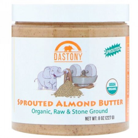 Dastony, 有機発芽、アーモンドバター、8 oz (227 g)