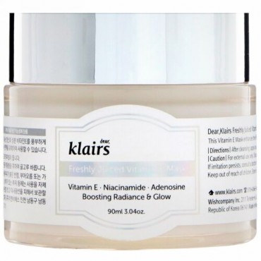 Dear, Klairs, フレッシュリージュースド・ビタミンEマスク、3.4 oz (90 ml)