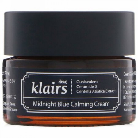 Dear, Klairs, ミッドナイトブルー・カーミングクリーム、1 oz (30 ml)