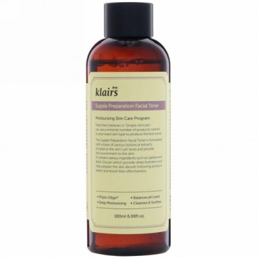 Dear, Klairs, サプル・プレパレーション・フェイシャルトナー、6.08 fl oz (180 ml)