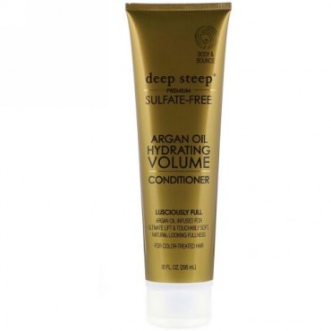 Deep Steep, アルガンオイル、ハイドレーティング・ボリューム・コンディショナー、フルーティー・フル、10 液体オンス（295 ml）