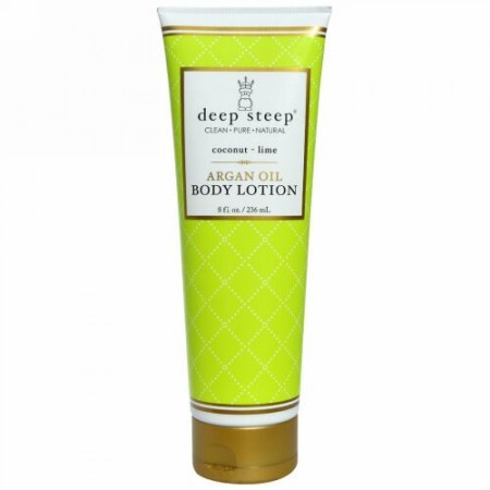 Deep Steep, Argan Oil Body Lotion, Coconut - Lime, 8 fl oz (237 ml) (Discontinued Item)