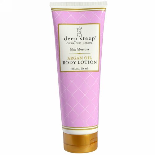 Deep Steep, アルガンオイル ボディー ローション、ライラックブロッサム、8 fl oz (236 ml)