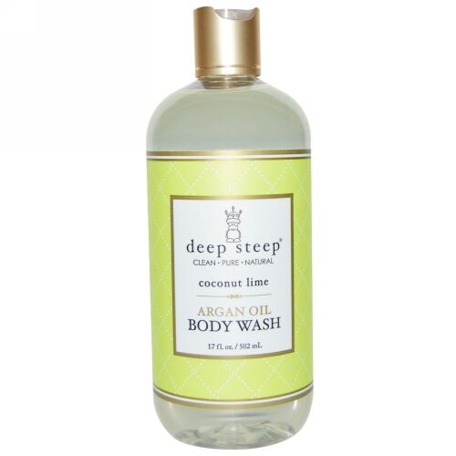 Deep Steep, アルガン オイル ボディウォッシュ、 ココナッツ ライム、 17 fl oz (502 ml) (Discontinued Item)