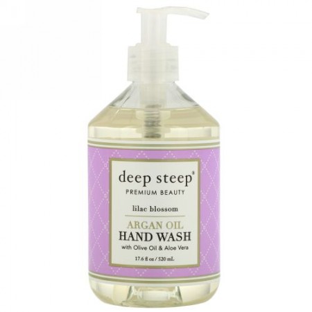 Deep Steep, アルガンオイルハンドウォッシュ、ライラックブロッサム、17.6 fl oz (520 ml)