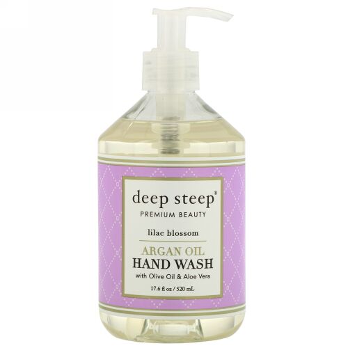 Deep Steep, アルガンオイルハンドウォッシュ、ライラックブロッサム、17.6 fl oz (520 ml)