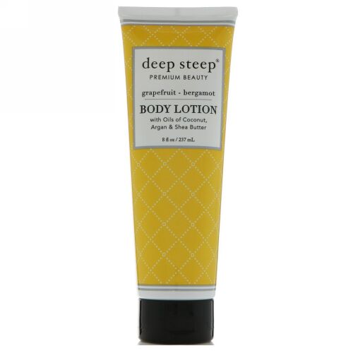 Deep Steep, ボディローション、グレープフルーツ - ベルガモット、8液量オンス (237 ml) (Discontinued Item)