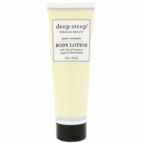 Deep Steep, Body Lotion, Pure Coconut, 8 fl oz (236 ml) (Discontinued Item)