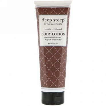 Deep Steep, Body Lotion, Vanilla - Coconut, 8 fl oz (236 ml) (Discontinued Item)