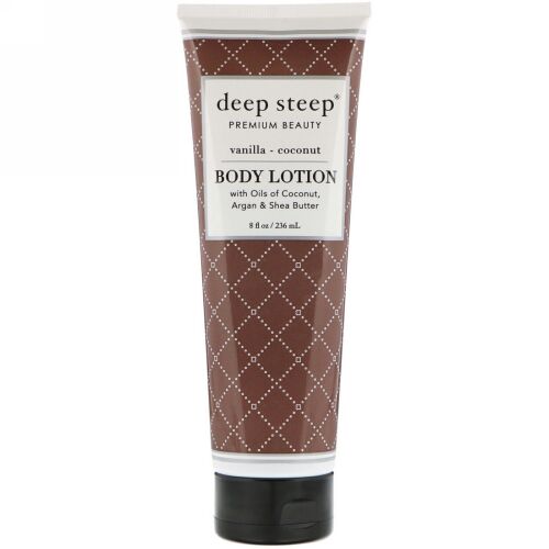Deep Steep, Body Lotion, Vanilla - Coconut, 8 fl oz (236 ml) (Discontinued Item)