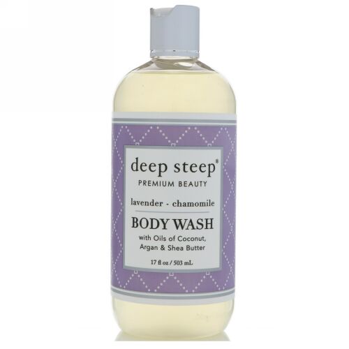 Deep Steep, ボディー ウォッシュ、ラベンダー - カモミール、17 fl oz (503 ml)