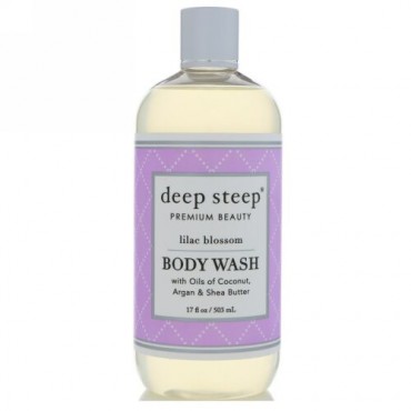 Deep Steep, ボディウォッシュ、ライラックの花、17 fl oz (503 ml)