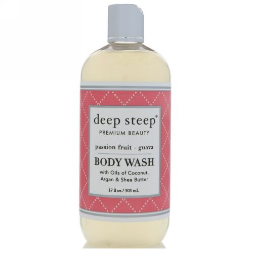 Deep Steep, ボディソープ, パッションフルーツ- グアバ, 8液量オンス（237 ml） (Discontinued Item)