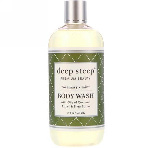 Deep Steep, ボディーウォッシュ、ローズマリー、 - ミント、503 ml（17 fl oz） (Discontinued Item)