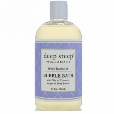 Deep Steep, Bubble Bath, Fresh Lavender, 17 fl oz (503 ml) (Discontinued Item)