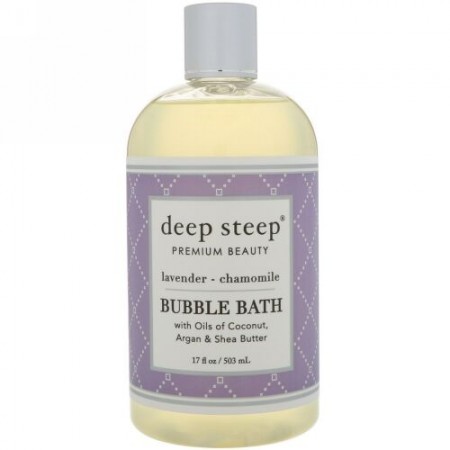 Deep Steep, バブルバス、ラベンダー、 - カモミール、17液量オンス (503 ml)