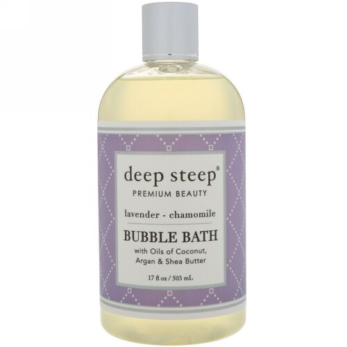 Deep Steep, バブルバス、ラベンダー、 - カモミール、17液量オンス (503 ml)