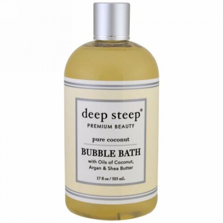Deep Steep, バブルバス、ピュアココナッツ、17液量オンス (503 ml) (Discontinued Item)