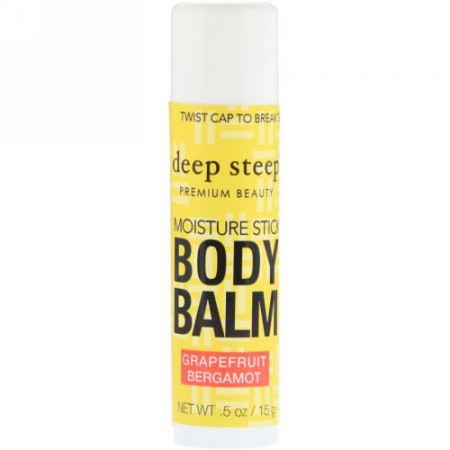 Deep Steep, Moisture Stick Body Balm, Grapefruit Bergamot, .5 oz (15 g)