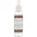 Deep Steep, ドライボディーオイル、バニラ - ココナッツ、4液体オンス（118 ml）