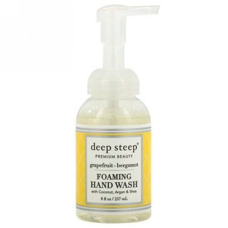 Deep Steep, フォーミングソープ、グレープフルーツ&ベルガモット、8 fl oz (237 ml)