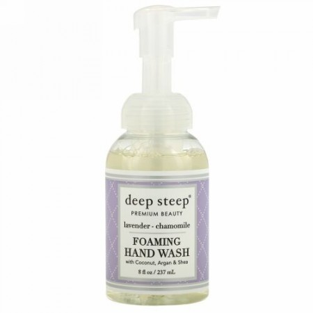 Deep Steep, フォーミングハンドウォッシュ, ラベンダー - カモミール, 8液量オンス (237 ml)