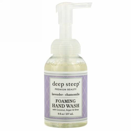 Deep Steep, フォーミングハンドウォッシュ, ラベンダー - カモミール, 8液量オンス (237 ml)