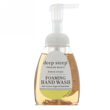 Deep Steep, フォーミングハンドウォッシュ、レモンクリーム、8液量オンス (237 ml) (Discontinued Item)