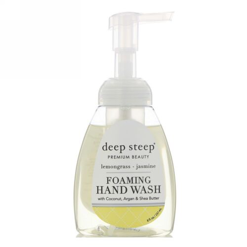Deep Steep, フォーミングハンドウォッシュ、レモングラス - ジャスミン、8液量オンス (237 ml) (Discontinued Item)