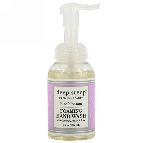 Deep Steep, アルガンオイル フォーミング ハンドウォッシュ、ライラックブロッサム、8 fl oz (237 ml) (Discontinued Item)