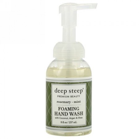 Deep Steep, フォーミングハンドウォッシュ, ローズマリー - ミント, 8 液量オンス (237ml)