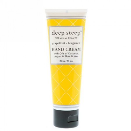 Deep Steep, ハンドクリーム、グレープフルーツ -ベルガモット、 2液量オンス (59 ml)
