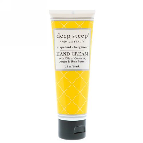 Deep Steep, ハンドクリーム、グレープフルーツ -ベルガモット、 2液量オンス (59 ml)