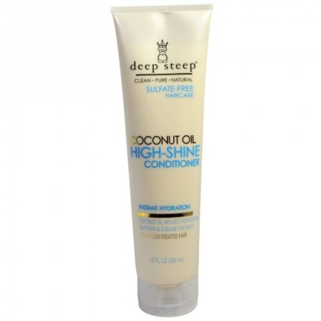 Deep Steep, 高シャイン コンディショナー、 ココナッツ オイル、 10 fl oz (295 ml) (Discontinued Item)