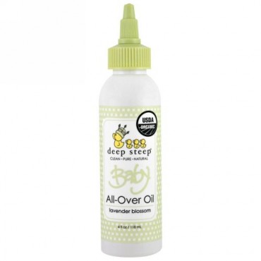 Deep Steep, 赤ちゃん用オーガニック全身オイル, ラベンダーの花, 4液量オンス (118 ml) (Discontinued Item)