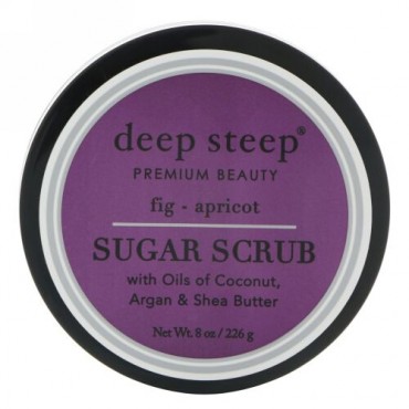 Deep Steep, シュガースクラブ、イチジク - アプリコット、8オンス (226 g) (Discontinued Item)