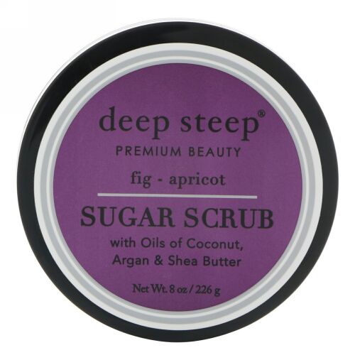 Deep Steep, シュガースクラブ、イチジク - アプリコット、8オンス (226 g) (Discontinued Item)