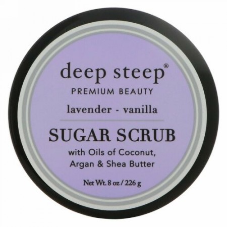 Deep Steep, シュガースクラブ、ラベンダー - バニラ、8オンス (226 g)