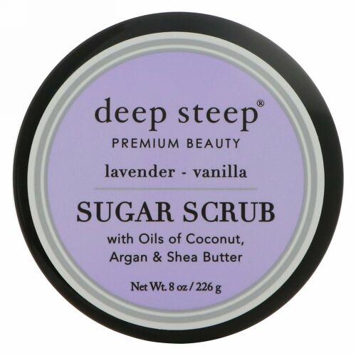 Deep Steep, シュガースクラブ、ラベンダー - バニラ、8オンス (226 g)