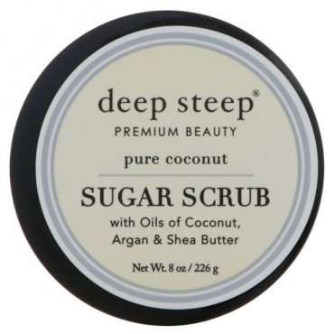 Deep Steep, Sugar Scrub, Pure Coconut, 8 oz (226 g) (Discontinued Item)