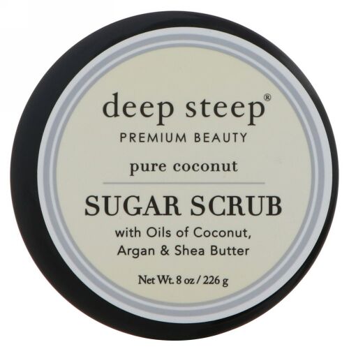 Deep Steep, Sugar Scrub, Pure Coconut, 8 oz (226 g) (Discontinued Item)