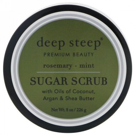 Deep Steep, Sugar Scrub, Rosemary - Mint, 8 oz (226 g) (Discontinued Item)