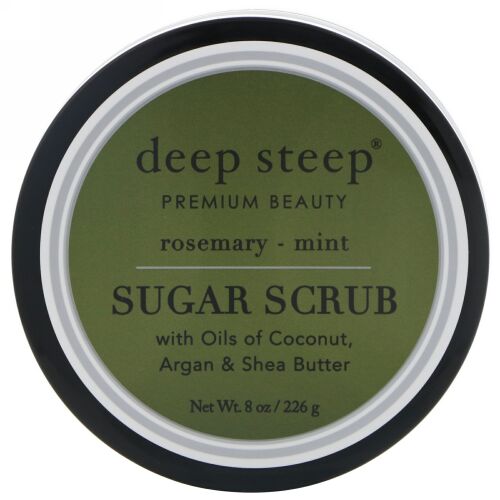 Deep Steep, Sugar Scrub, Rosemary - Mint, 8 oz (226 g) (Discontinued Item)